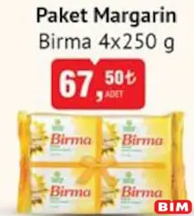 BİRMA PAKET MARGARİN 4X250 G